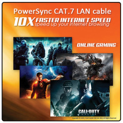 Cat 7 Super High Speed Damper Series Network Cable White / Round Cable [10M] 