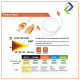Cat 7 Super High Speed Damper Series Network Cable White / Round Cable [1M] 