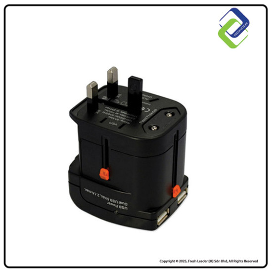 Powersync 2.1A Dual USB Travel Adapter Powersync 2.1A Dual USB Travel Adapter