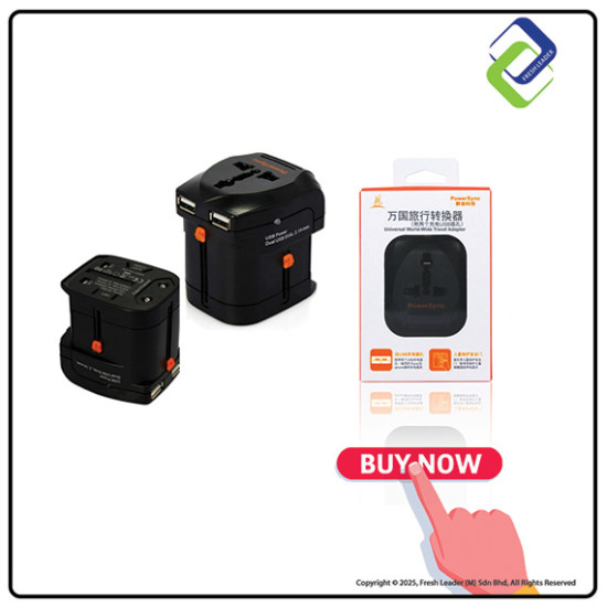 Powersync 2.1A Dual USB Travel Adapter Powersync 2.1A Dual USB Travel Adapter