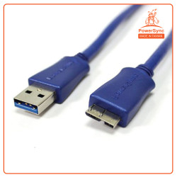 PowerSync USB3.0 A Male to MICRO B cable 1.8m