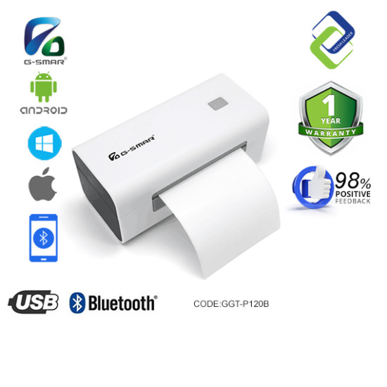 Top Wireless Thermal Printer: G-Smar GGT-P120B with USB and Bluetooth Top Wireless Thermal Printer: G-Smar GGT-P120B with USB and Bluetooth