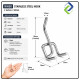 Pegboard Hooks for Tool Storage and Display, 50mm (2 Inches), 10 Pcs/Pack