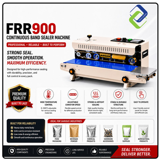 FRR-900 Continuous Band Sealer Machine | Heavy Duty Sealing