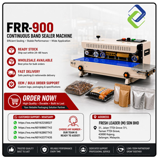 FRR-900 Continuous Band Sealer Machine | Heavy Duty Sealing