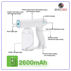 Steam Nano Blue Light Atomizer Disinfection Spray Gun