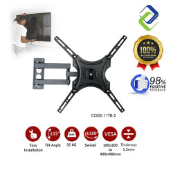 Adjustable 14–55 Inch Swivel TV Wall Mount – Full Motion Bracket for LCD LED Screens