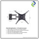 Adjustable 14–55 Inch Swivel TV Wall Mount – Full Motion Bracket for LCD LED Screens