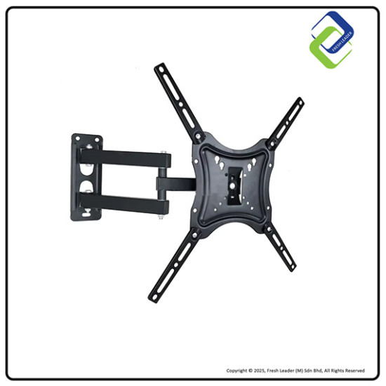 Adjustable 14–55 Inch Swivel TV Wall Mount – Full Motion Bracket for LCD LED Screens