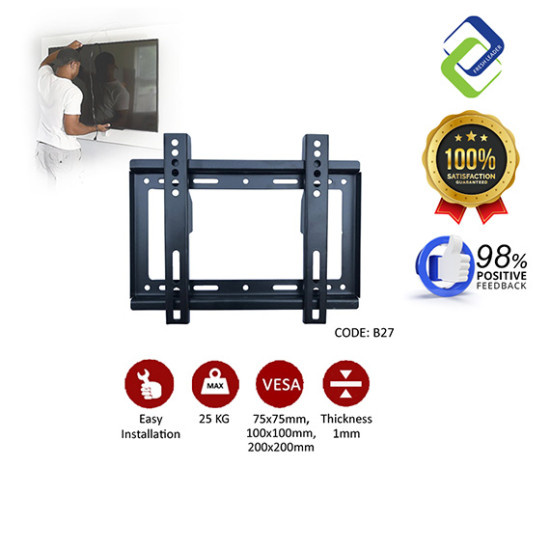 Universal TV Wall Mount Bracket: Fits 14"-42" Flat Panel LED LCD TVs