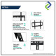 Universal Tilt LED TV Wall Mount 26–55 Inch – Strong Steel Bracket for Flat & Curved Screens