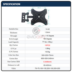  Universal TV Table Mount Stand Suit for 26"-32"