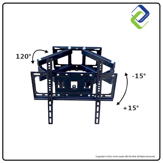 Full Motion TV Wall Mount for Flat & Curved Screens 26”-58” – Universal Support