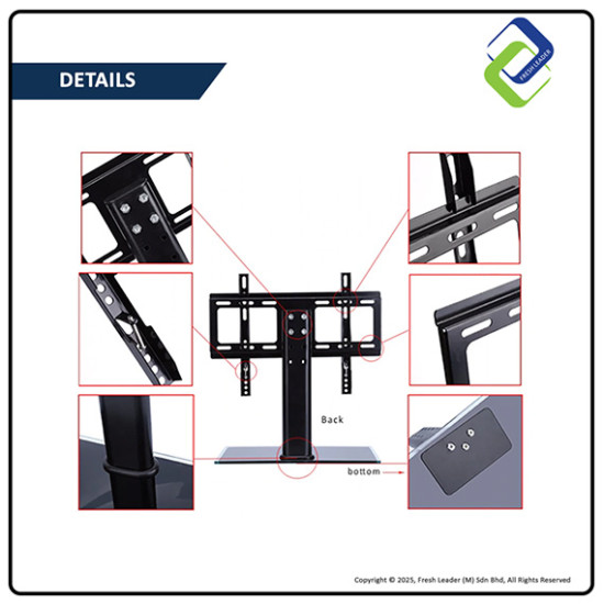 Universal TV Table Mount Stand for 26–32 Inch LED/LCD TVs – Stable Base for Flat Screen Display