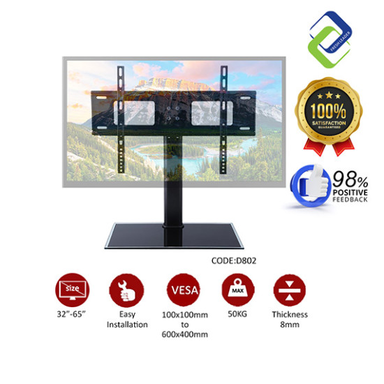 Universal TV Table Stand Base for 32–65 Inch LCD LED Flat Screen – Sturdy & Adjustable Bracket
