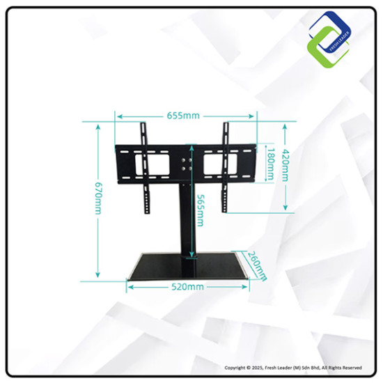 Universal TV Table Stand Base for 32–65 Inch LCD LED Flat Screen – Sturdy & Adjustable Bracket