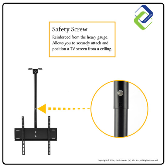 Premium Adjustable TV Mount Bracket | LCD LED Tilt Ceiling Wall | 32"-72"
