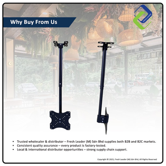 Universal Ceiling TV Mount Bracket for LCD LED 14-32 Inch – Tilt & Swivel Wall Holder