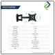 Retractable Wall Mount TV Bracket for 14–27 Inch Screens – Adjustable & Space-Saving
