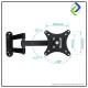 Retractable Wall Mount TV Bracket for 14–27 Inch Screens – Adjustable & Space-Saving