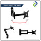 Retractable Wall Mount TV Bracket for 14–27 Inch Screens – Adjustable & Space-Saving
