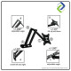 Retractable Wall Mount TV Bracket for 14–27 Inch Screens – Adjustable & Space-Saving