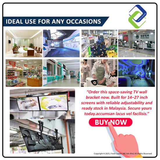 Retractable Wall Mount TV Bracket for 14–27 Inch Screens – Adjustable & Space-Saving