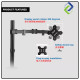 Single Monitor Arm Fully Adjustable Desk Mount Stand For 1 Screen up to 17”-30" Single Monitor Arm Fully Adjustable Desk Mount Stand For 1 Screen up to 17”-30"