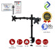 Dual Monitor Arm Fully Adjustable Desk Mount Stand For 2 Screen up to 17”-30" Dual Monitor Arm Fully Adjustable Desk Mount Stand For 2 Screen up to 17”-30"
