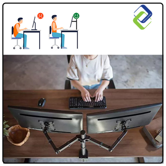 Dual Monitor Arm Fully Adjustable Desk Mount Stand For 2 Screen up to 17”-30" Dual Monitor Arm Fully Adjustable Desk Mount Stand For 2 Screen up to 17”-30"
