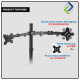 Dual Monitor Arm Fully Adjustable Desk Mount Stand For 2 Screen up to 17”-30" Dual Monitor Arm Fully Adjustable Desk Mount Stand For 2 Screen up to 17”-30"