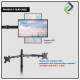 Dual Monitor Arm Fully Adjustable Desk Mount Stand For 2 Screen up to 17”-30" Dual Monitor Arm Fully Adjustable Desk Mount Stand For 2 Screen up to 17”-30"