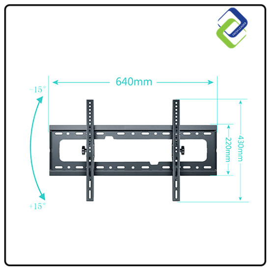Universal 32-75 Inch TV Wall Mount Bracket | Adjustable 15 Degree Tilt