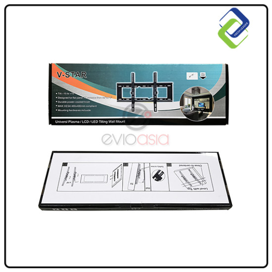 Universal 32-75 Inch TV Wall Mount Bracket | Adjustable 15 Degree Tilt