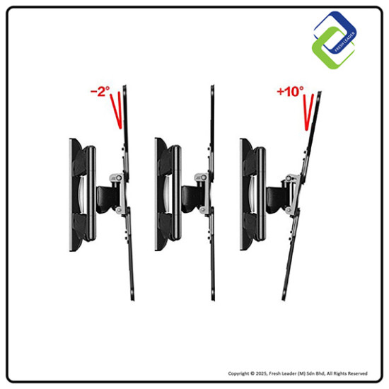 OptiFlex 32-60 Inch TV Wall Mount: Full Motion Cantilever Bracket