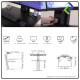 Integrated Computer Desk: 19-27 Inch Dual Monitor Sit Stand Workstation Integrated Computer Desk: 19-27 Inch Dual Monitor Sit Stand Workstation