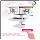 Integrated Computer Desk: 19-27 Inch Dual Monitor Sit Stand Workstation Integrated Computer Desk: 19-27 Inch Dual Monitor Sit Stand Workstation