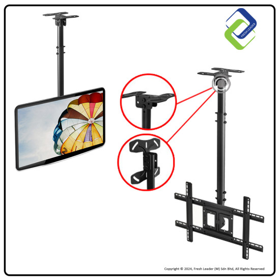 Maximize Space: Ceiling TV Mount for 32"-70" Flat Panel TVs