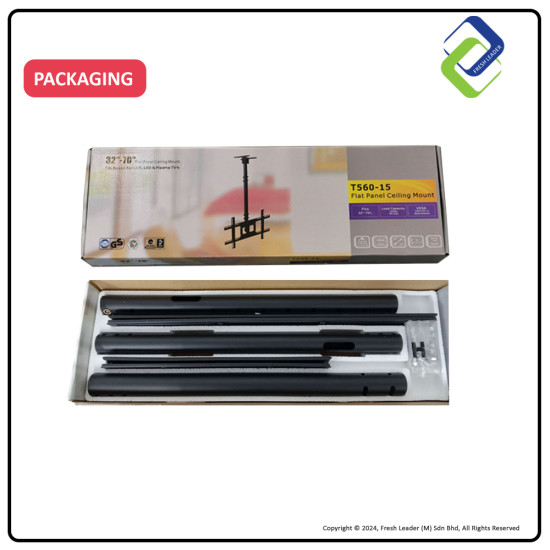 Maximize Space: Ceiling TV Mount for 32"-70" Flat Panel TVs