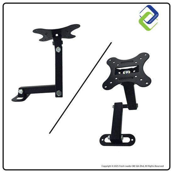 14-27 Plasma Tilt Swivel TV Wall Mount Bracket Black 