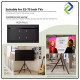 Artisanal Wooden TV Floor Stand – Universal 32-75" Adjustable Mount with 180° Swivel