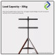 Artisanal Wooden TV Floor Stand – Universal 32-75" Adjustable Mount with 180° Swivel