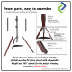 Artisanal Wooden TV Floor Stand – Universal 32-75" Adjustable Mount with 180° Swivel