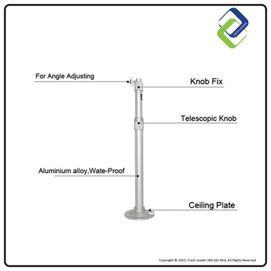 Projector Ceiling/Wall Mount with Extendable Arm 30–60cm – Universal Fit, Strong Support