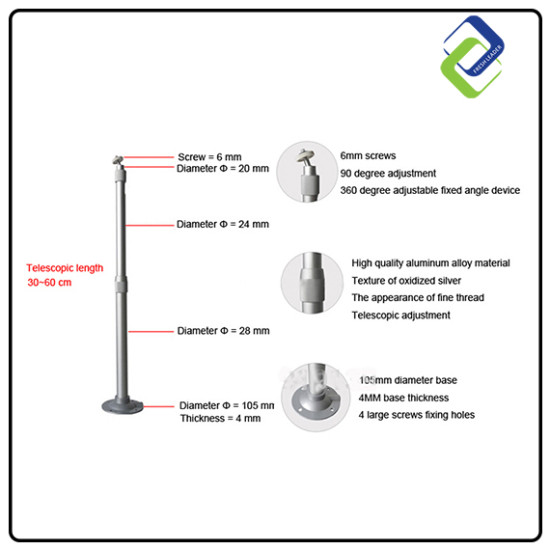 Universal Projector Ceiling/Wall Mount with Adjustable 30-60cm Retractable Arm Universal Projector Ceiling/Wall Mount with Adjustable 30-60cm Retractable Arm