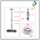 Universal Projector Ceiling/Wall Mount with Adjustable 30-60cm Retractable Arm Universal Projector Ceiling/Wall Mount with Adjustable 30-60cm Retractable Arm
