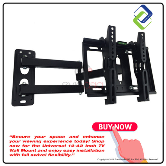 Universal 14-42 Inch TV Wall Mount with 180° Swivel – Secure and Easy Installation