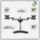 Premium Dual Monitor Stand | Tempered Glass | 15-27 inch | Adjustable Desk Mount Premium Dual Monitor Stand | Tempered Glass | 15-27 inch | Adjustable Desk Mount