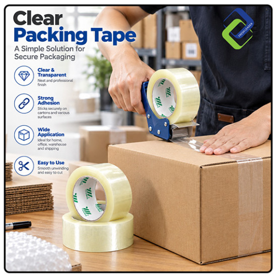 Clear Packing Tape 45mm × 114m 50µm High Adhesion