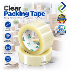 Clear Packing Tape 45mm × 114m 50µm High Adhesion